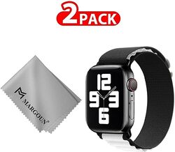 MARGOUN For Apple Watch Band 41mm 40mm 38mm Alpine Nylon Woven Sport Strap With Microfiber Cleaning Cloth Compatible For iWatch Series 8/7/SE/6/5/4/3/2/1 - A13
